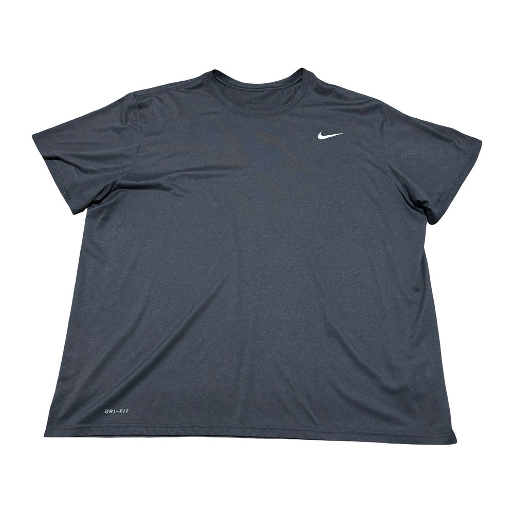 Nike Dri-FIT Men's Gray Athletic Training Gym Running T Shirt Size XXL 26 x 31